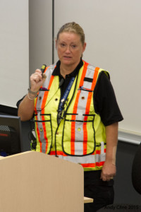 Amanda Meehan, GTAA Exerccise Coordinator, EXERCISE HOLLOW POINT, GTAA Emergency Exercise, Live Shooter, Greater Toronto Airports Authority, October6 2015, Toronto Lester B.Pearson International Airport, CYYZ, YYZ, Toronto, Mississauga, ON, (c) copyright Andrew H. Cline 2015, Andy Cline, Andrew Cline, andrew.cline@sympatico.ca, 416 209 2669